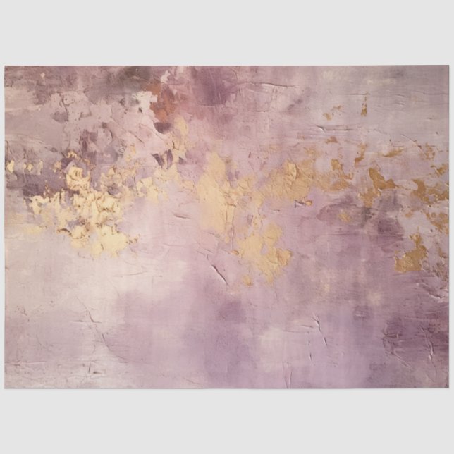 Vintage, lila und lila Grundierwand mit Goldfolie Seidenpapier (Vorderseite)