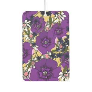 Vintage lila Wildblumen Autolufterfrischer