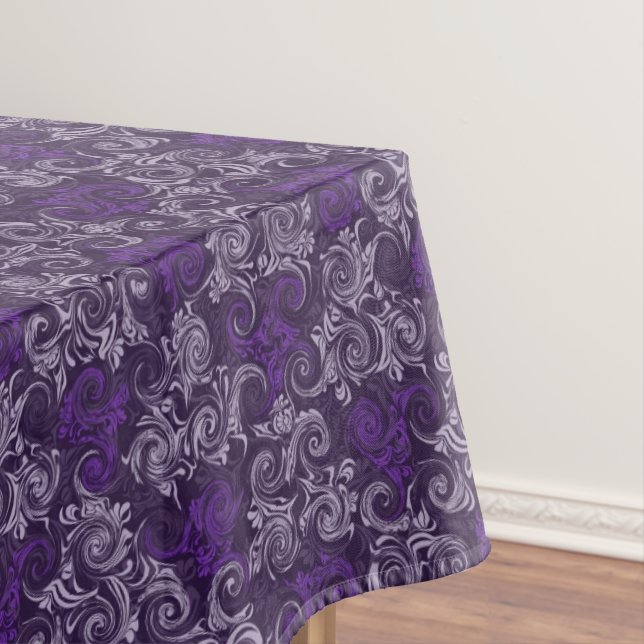 Vintage Lila Wirbel Tischdecke (Beispiel)