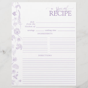 Vintage Lilac Lavender Blumenrezeptur Binder Seite
