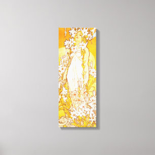 Vintage Lilie durch Alphonse Mucha Leinwanddruck