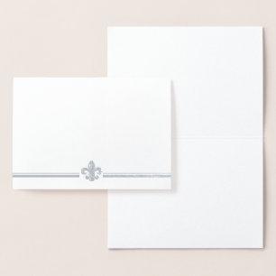 Vintage Lilie-Grußkarte für Silver Foil Folienkarte