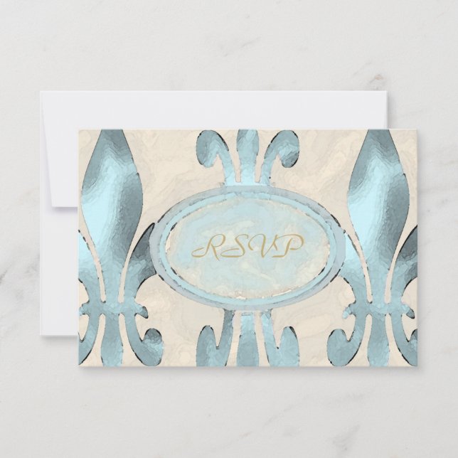 Vintage Lilie RSVP-Karte RSVP Karte (Vorderseite)