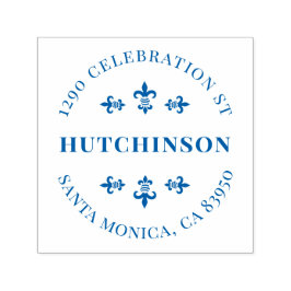 Vintage Lilie Rücksendeadresse Permastempel