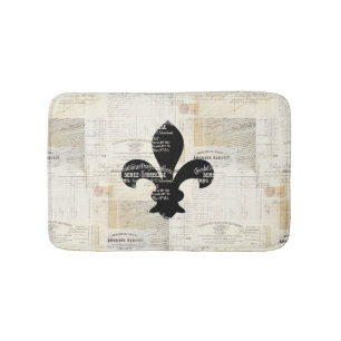 Vintage Lilien-französische Badematte