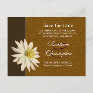 Vintage Lilienblüte Save the Date Postkarten