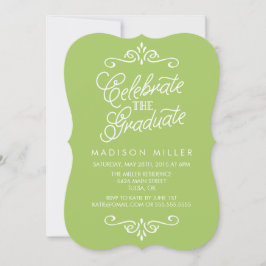 Vintage Lime Green | Invitation de la fête de grad