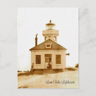 Vintage Lime Kiln Leuchtturm Postkarte