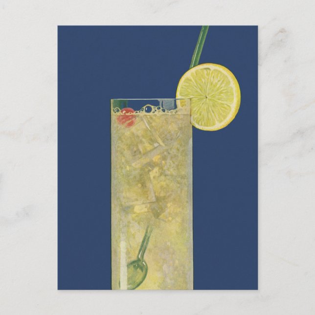 Vintage-Limonade oder Fruchtsoda, Getränke Postkarte (Vorderseite)