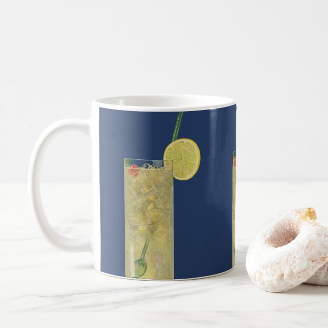 Vintage Limonade oder Fruchtsonde, Getränke Geträn Kaffeetasse (Mit Donut)