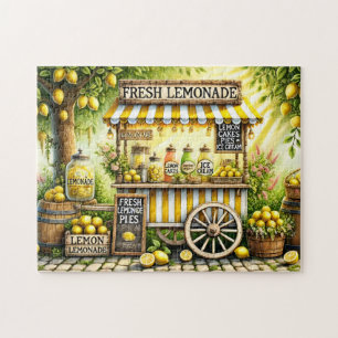 Vintage-Limonadenstand im sonnigen Sommergarten