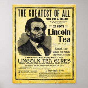 Vintage Lincoln Kräutertee-Druck Poster