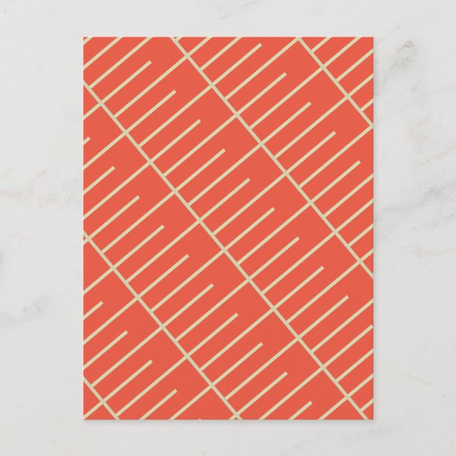 Vintage Linien Postkarte (Vorderseite)