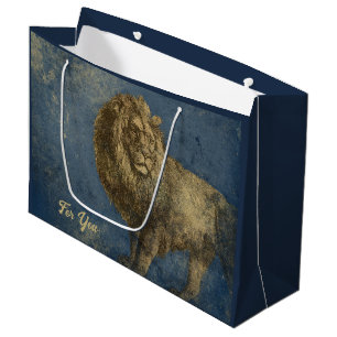 Vintage Lion Große Geschenktüte