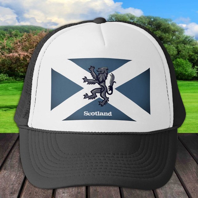 Vintage Lion & Scottish Fahne, Schottland / Mode Truckerkappe (Von Creator hochgeladen)