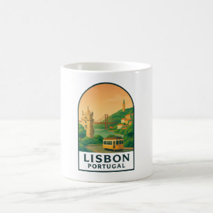 Vintage Lissabon Portugal Tasse – Retro Reise Stad