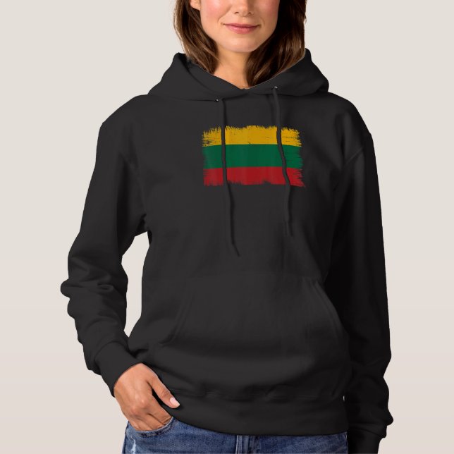 Vintage Lithuania Flag Lithuanian Independence Day Hoodie (Vorderseite)