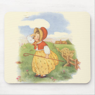 Vintage Little Bo Peep Mother Goose Kinderreim Mousepad