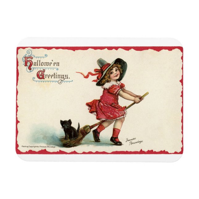 Vintage Little Girl Magnet (Horizontal)