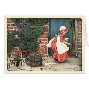 Vintage Little Miss Muffet Spinne Kinderreim