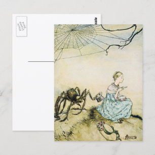 Vintage Little Miss Muffet von Arthur Rackham Postkarte