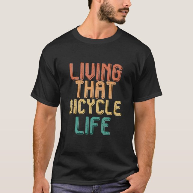 Vintage living that BICYCLE life T-Shirt (Vorderseite)