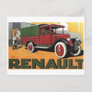 Vintage Lkw-Anzeige Postkarte