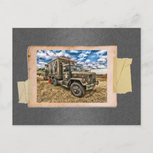Vintage LKW der Armee Postkarte