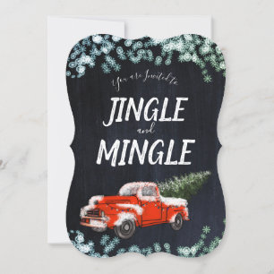 Vintage-LKW-Jingle-Mingle-Weihnachtsfeier Einladung