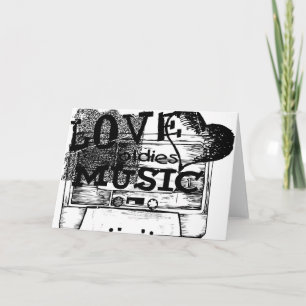 Vintage Lodies musique 6 Cartes de voeux