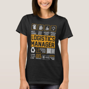 Vintage-Logistikmanager-Beschreibungslabel Stolz T-Shirt