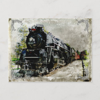Vintage Lokomotive Langschlaufe Postkarte