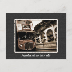 Vintage London Doppeldeckerbus UK Postkarte