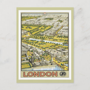 Vintage London England Postkarte