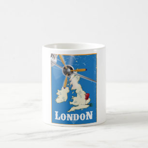Vintage London, England Reiseplakat Kaffeetasse