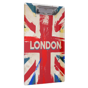 Vintage London Gewerkschaftsposter Klemmbrett