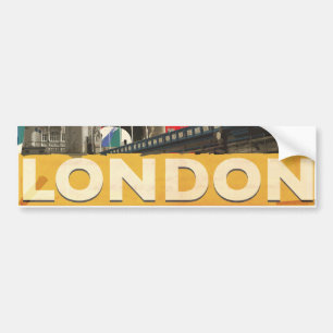 Vintage London Plakat Autoaufkleber