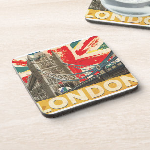 Vintage London Plakat Untersetzer