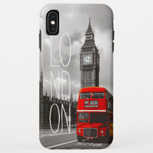 Vintage London-Stadt-rote Bus-Big- Bentypographie Case-Mate iPhone Hülle
