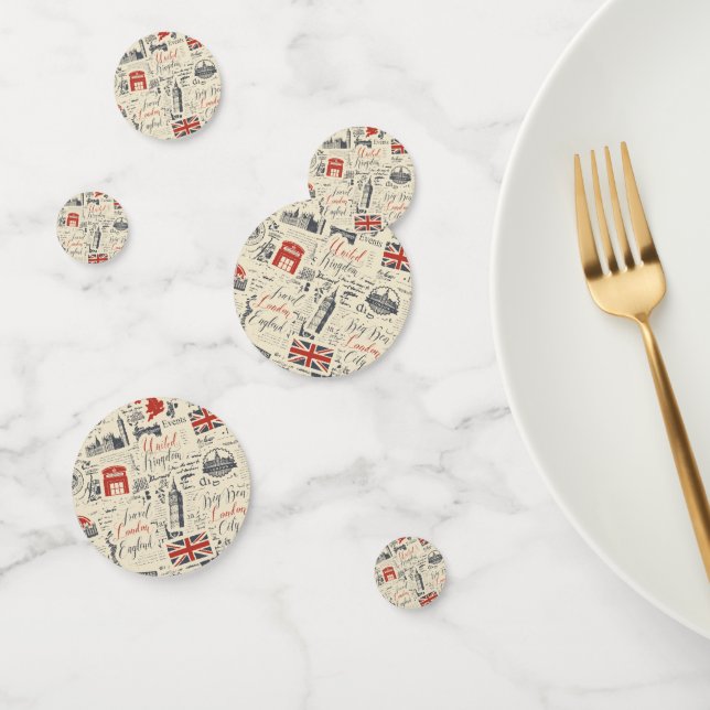 Vintage London Table Confetti (Groupe)
