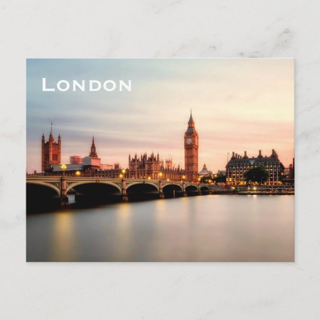 Vintage London Travel Tourism Postcard Postkarte (Vorderseite)