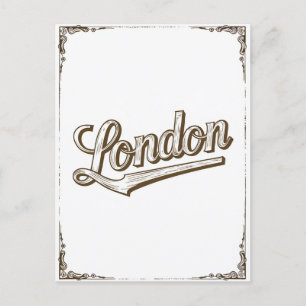 Vintage-London-Typografie Postkarte