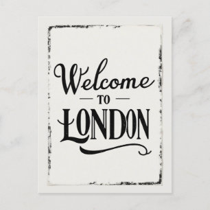 Vintage-London-Typografie Postkarte