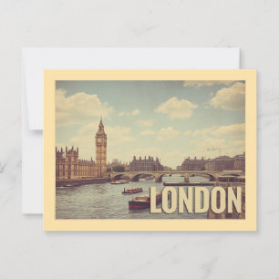 Vintage Londoner Reise Postkarte