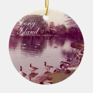 Vintage Long- Islandfeiertags-Verzierung Keramikornament