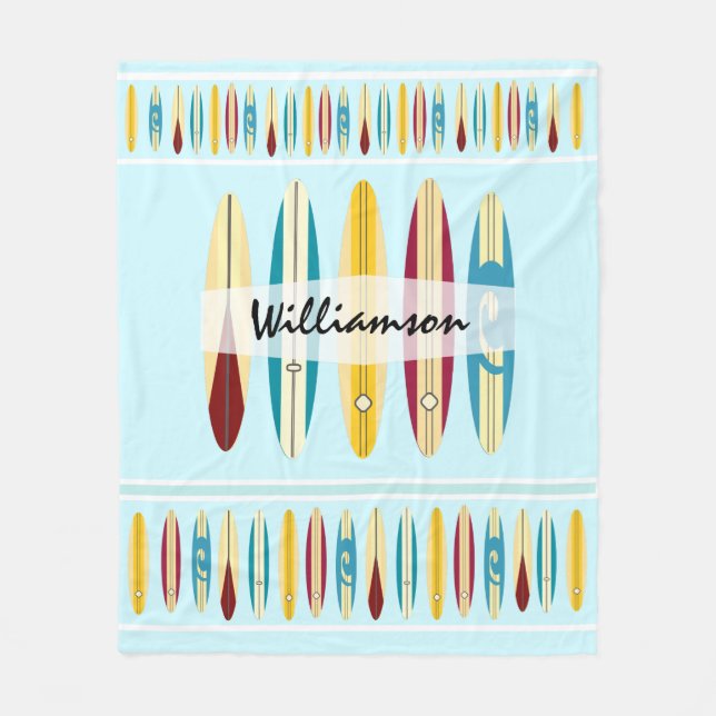 Vintage Longboards Fleecedecke (Vorderseite)