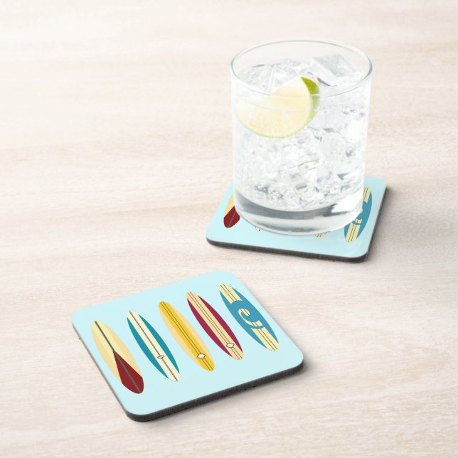 Vintage Longboards Getränkeuntersetzer (Rechte Seite)