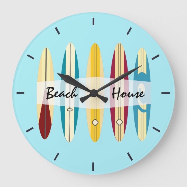 Vintage Longboards Große Wanduhr (Vorderseite)