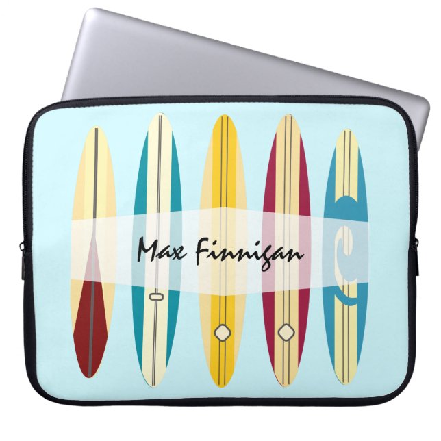 Vintage Longboards Laptopschutzhülle (Vorderseite)