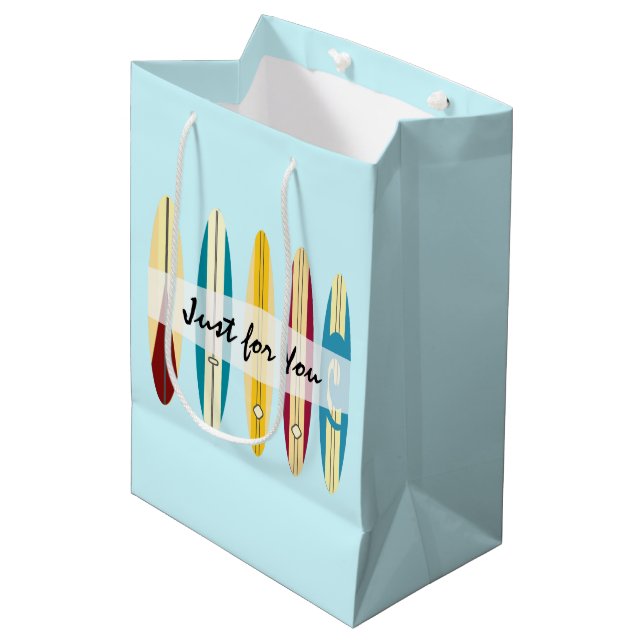 Vintage Longboards Mittlere Geschenktüte (Vorderseite Schrägansicht)